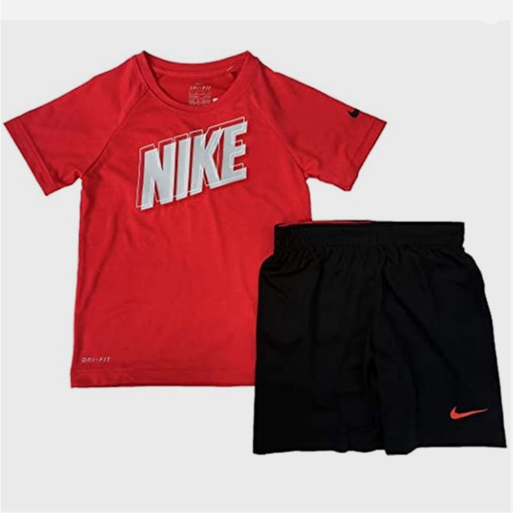 Nike Boys Dri-Fit Shorts + Tee Set